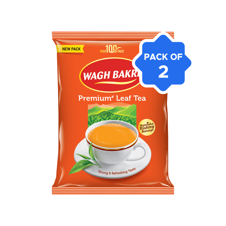 Wagh Bakri Premium Leaf Tea (250 g) - Pack of 2 - 2 x 250 g
