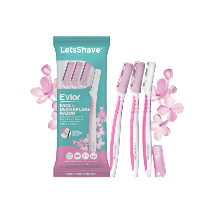LetsShave Evior Face Razor for Women - 3 pieces