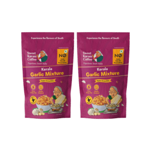 Sweet Karam Coffee Kerala Garlic Mixture Namkeen - Pack of 2 - 2 x 95 g