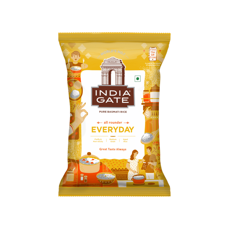 India Gate Everyday Basmati Rice (Medium Grain) - 1 kg