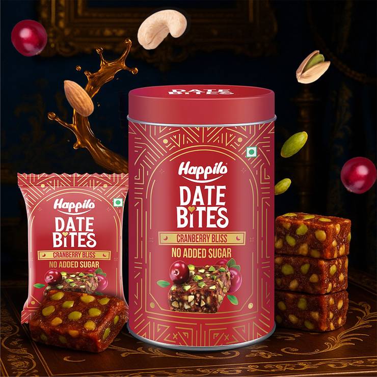 Happilo Premium Cranberry Date Bites - 200 g