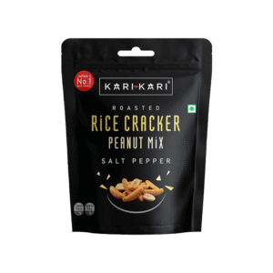 Kari Kari Rice Cracker Peanut Namkeen Snacks, - Salt and Pepper - 50 g