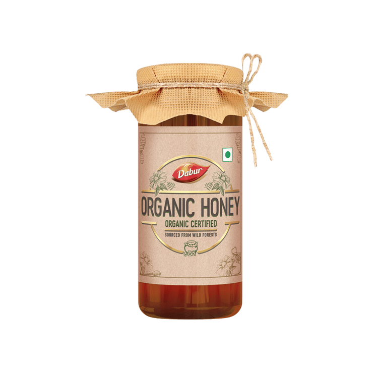 Dabur Raw Organic Honey - 100% Pure and Natural, No Sugar Adulteration - 300 g