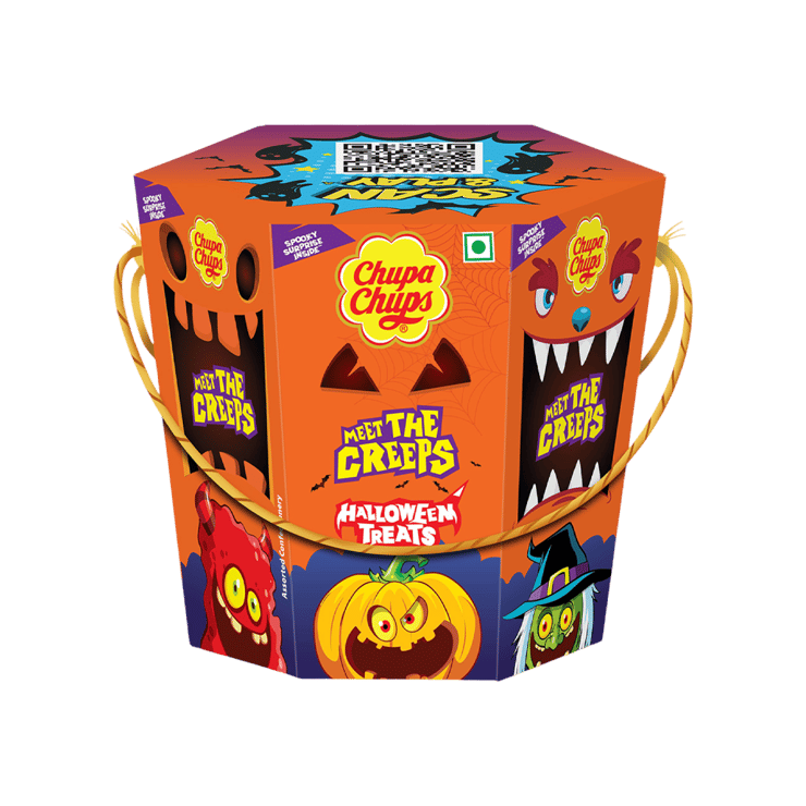 Chupa Chups Meet The Creeps Toffee Pack (Pack of Chupa Chups Jelly, Lollipop & Fruitella Toffee) - 231 g