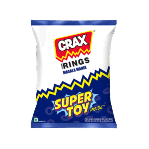 Crax Corn Rings Masala Mania Puffs Snacks with Super Toys - 53 g