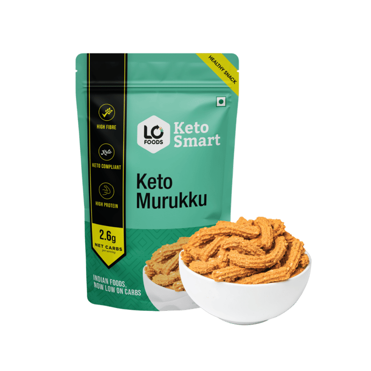 Lo! Foods Keto Murukku Diet Chakli Healthy Snack (No Palm Oil) - 100 g