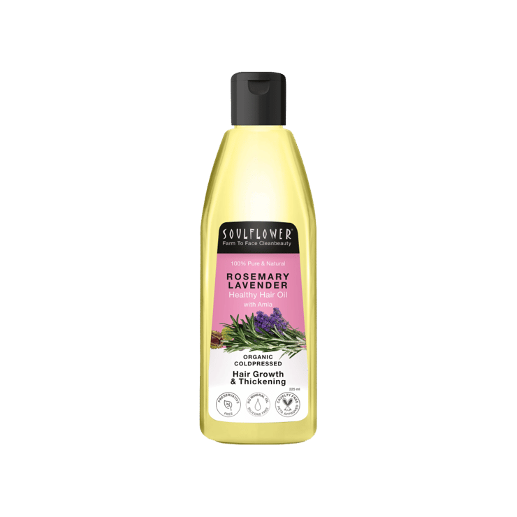 Soulflower Rosemary Healthy Lavender Hair Oil - 225 ml