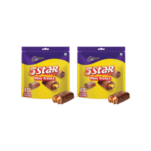 Cadbury 5 Star Mini Treats Filled Bar Chocolate Pack - Pack of 2 - 2 x 133.5 g