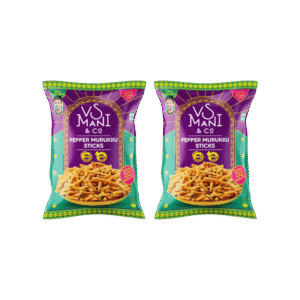 VS Mani & Co. Pepper Murukku Namkeen - Pack of 2 - 2 x 65 g
