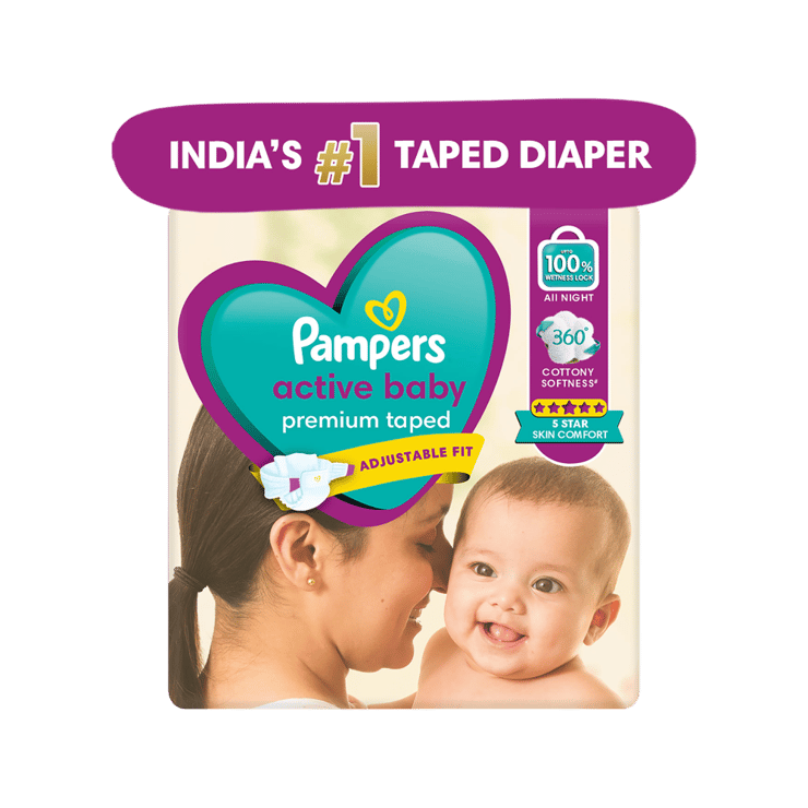 Pampers Active Baby Diaper (M, 6 - 11 kg)