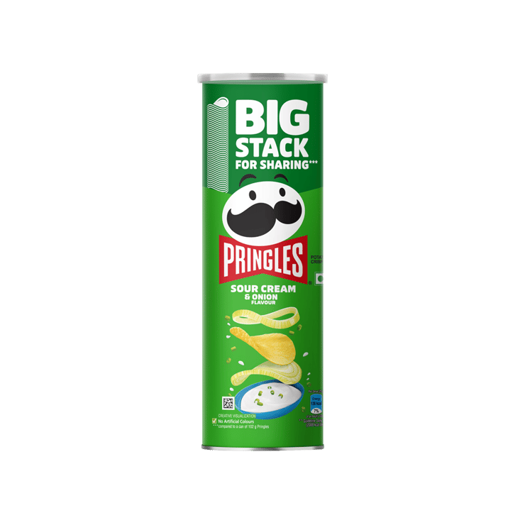 Pringles Sour Cream & Onion Potato Chips 134 g - 141 g