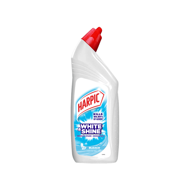 Harpic White and Shine Disinfectant Toilet Bleach Liquid (Bleach) - 1 ltr