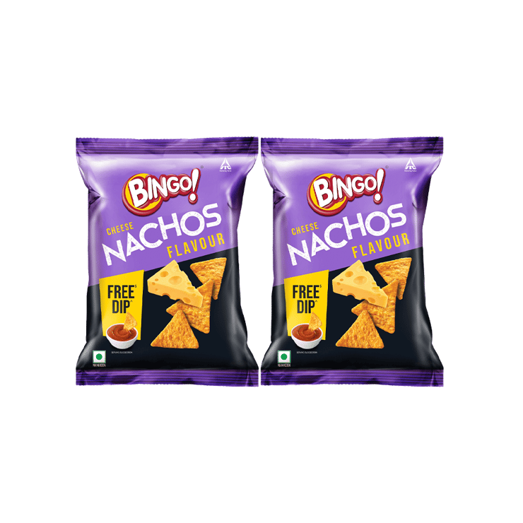 Bingo Cheese Nachos with Free Dip - Pack of 2 - 2 x 42 g