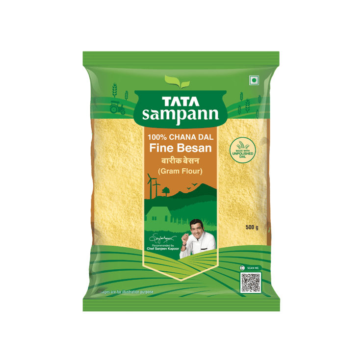 Tata Sampann 100% Chana Dal Fine Besan/Gram Flour - 500 g
