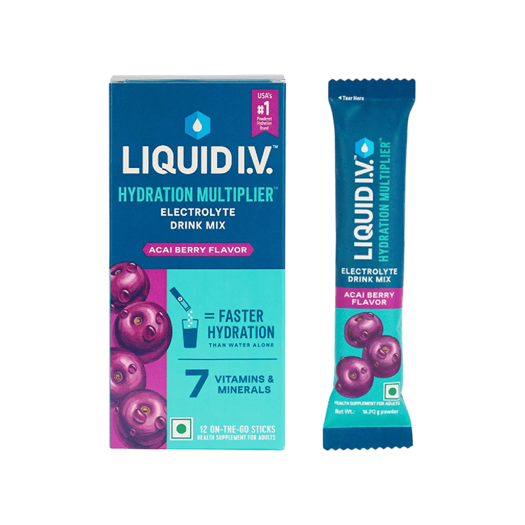 Liquid IV Hydration Multiplier Acai Berry Electrolyte Drink Mix