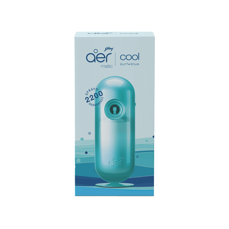Godrej Aer Matic Air Freshener - Machine + Refill (Cool) - 225 ml + 1 piece