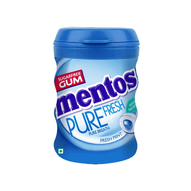 Mentos Pure Fresh Mint Chewing Gum (Sugar Free) - 54.6 g