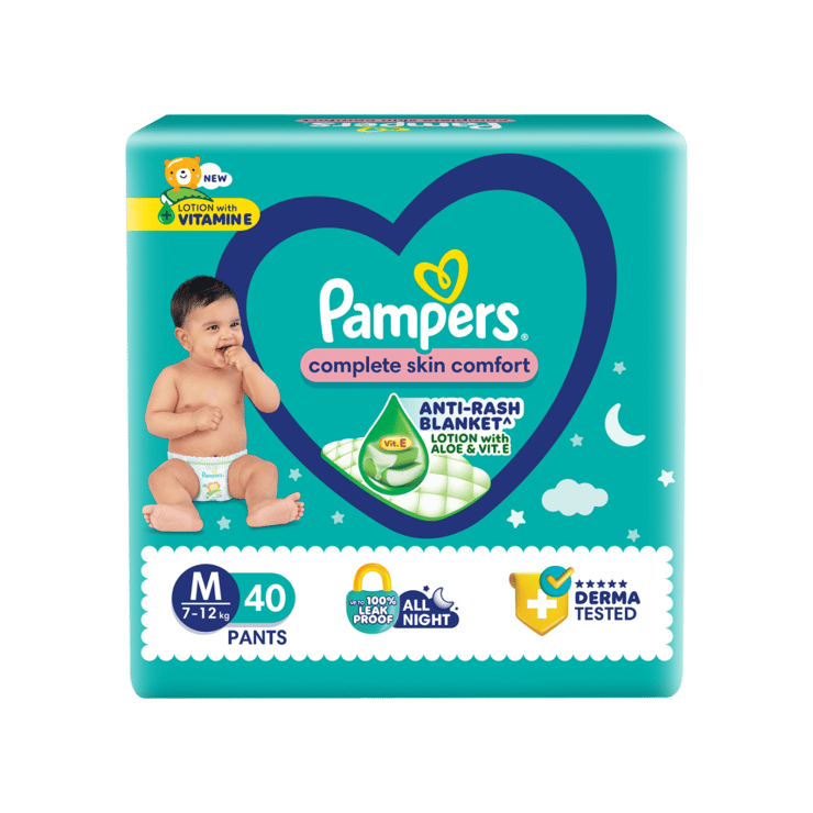 Pampers All Round Protection Baby Diaper (M, 7-12 kg)