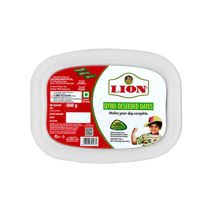 Lion Deseeded Dates (Laal Khajur) - 500 g