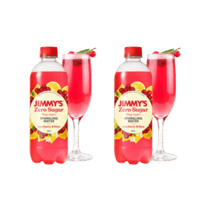 Jimmy's Zero Sugar Cranberry Lime Sparkling Drink - Pack of 2