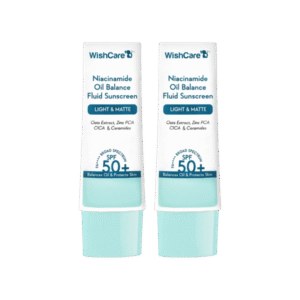 WishCare Fluid Sunscreen - Niacinamide Oil Balance (SPF 50 PA++++) - Pack of 2 - 2 x 50 g