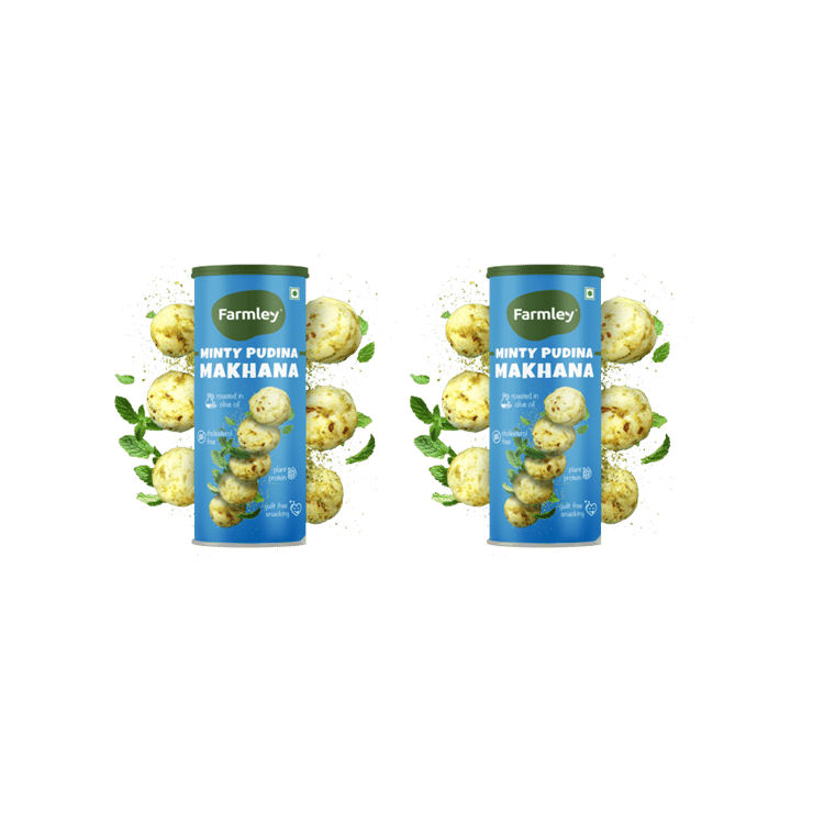 Farmley Minty Pudina Flavoured Makhana - Pack of 2 - 2 x 77 g