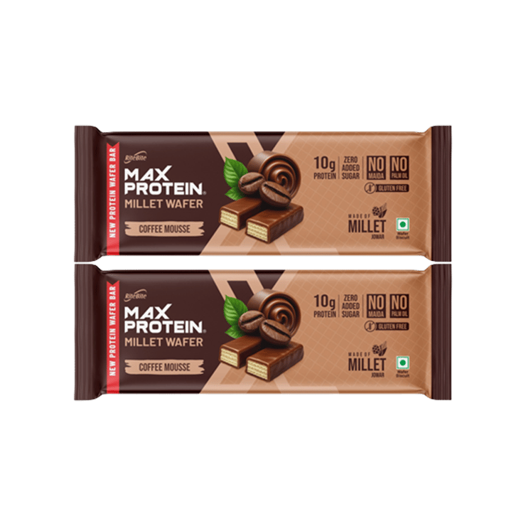RiteBite Coffee Mousse Millet Protein Bar - Pack of 2 - 2 x 40 g
