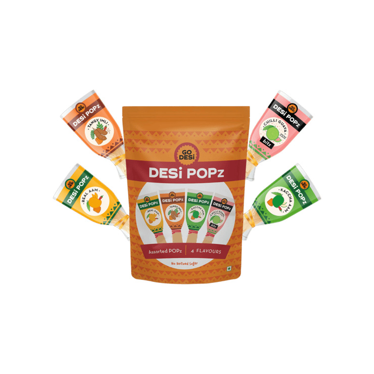 GO DESi Assorted Desi Popz Lollipop Candy - 4 x 5 pieces