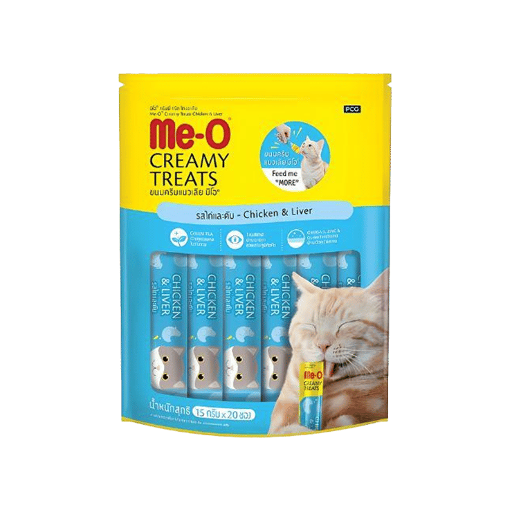 Me-O Creamy Cat Treat Chicken & Liver - 1 pack (20 pieces)