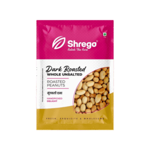 Shrego Dark Roasted Whole Unsalted Peanuts - 360 g