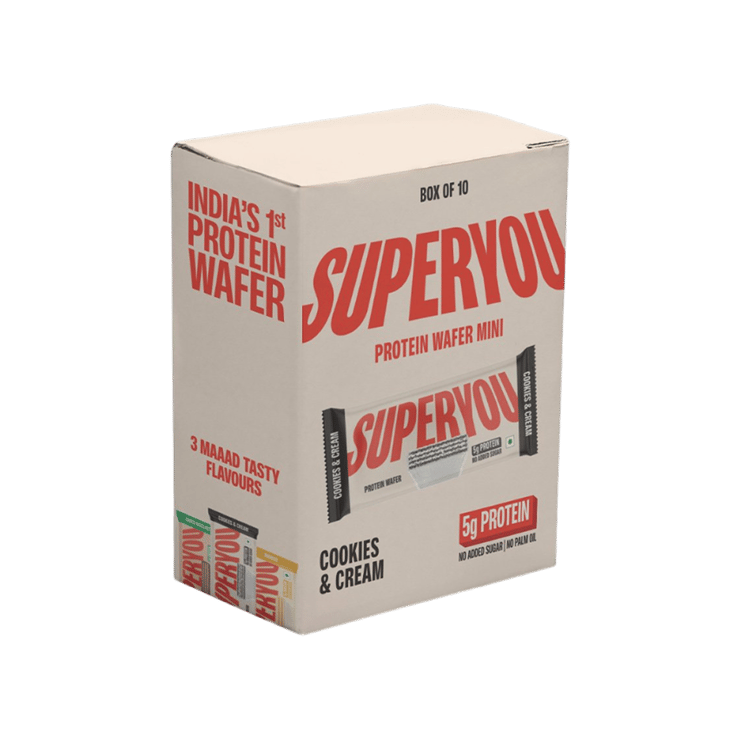 SuperYou Cookies & Cream Mini Protein Wafer Bar - 10 x 20 g