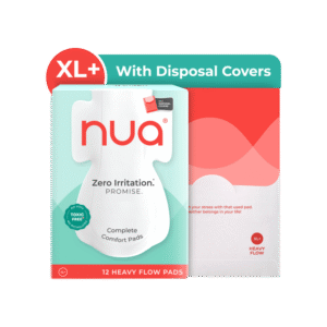 Nua Pads for Heavy Flow with Disposal Covers - 12 pieces