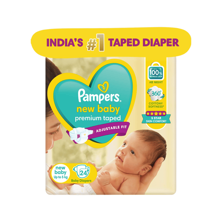 Pampers Active Baby Diaper (New Born, Upto 5 kg)