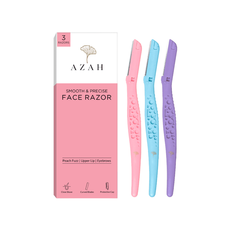 Azah Reusable Face Razor for Women with German Blade - 3 pieces