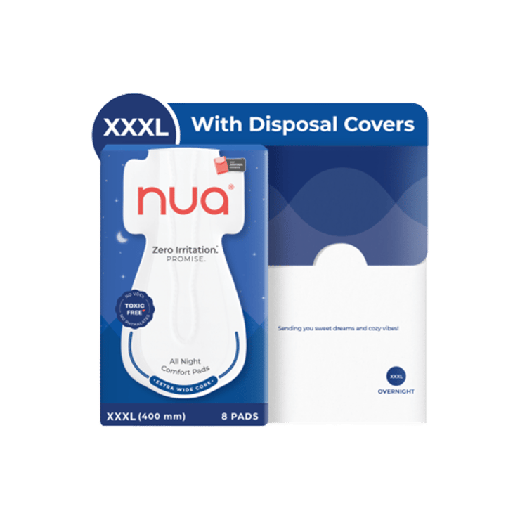 Nua All Night Comfort Pads with Disposal Cover - 8 pieces