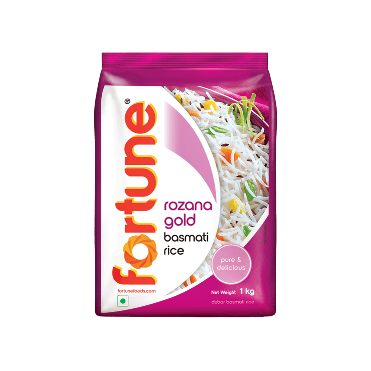 Fortune Rozana-Gold Basmati Rice (Long Grain) - 1 kg