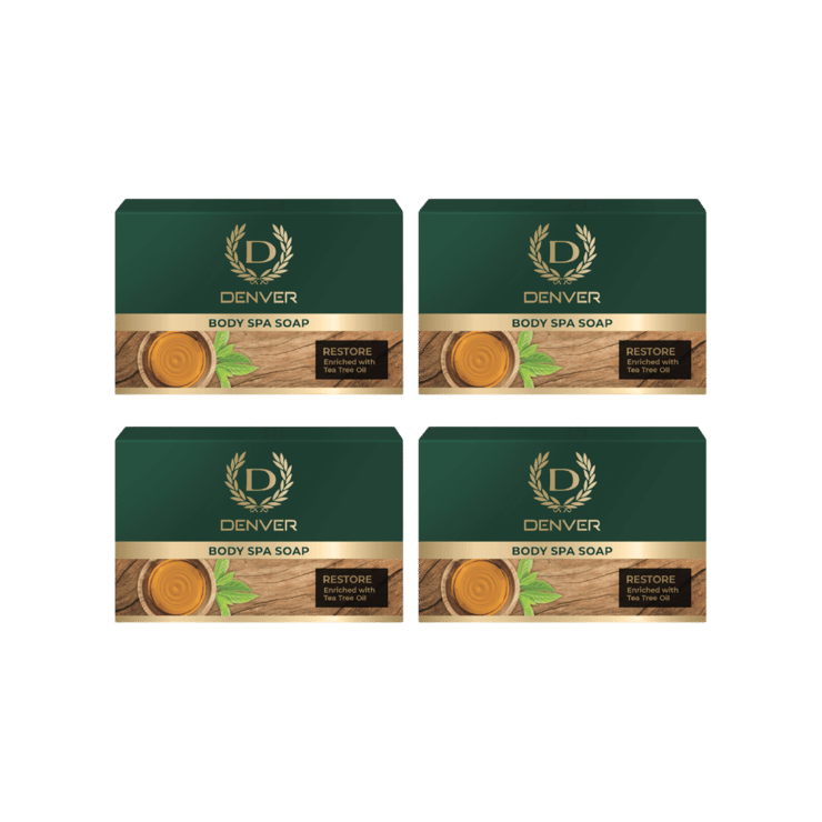 Denver Tea Tree Oil Body Spa Soap - 4 x 125 g