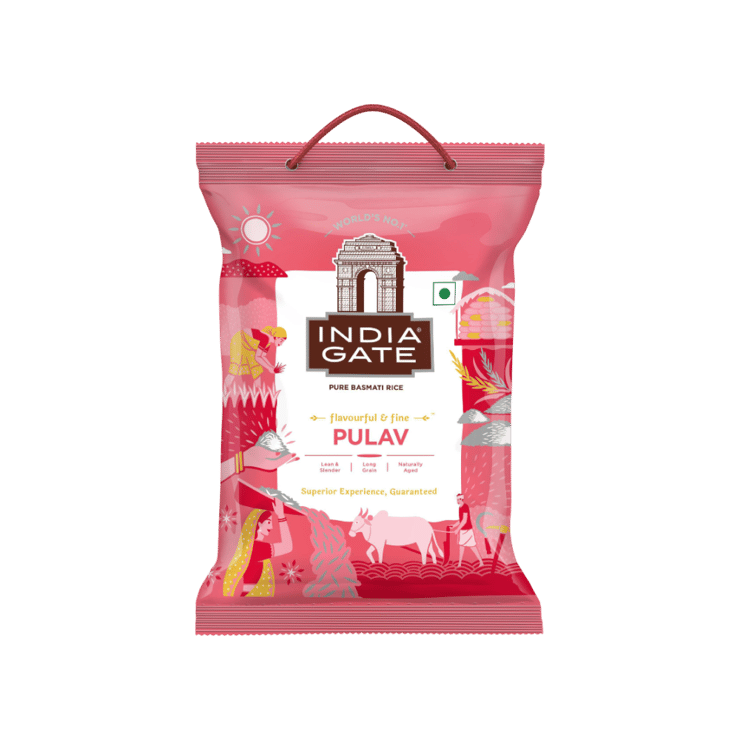 India Gate Pulav Pure Basmati Rice (Long Grain) - 5 kg