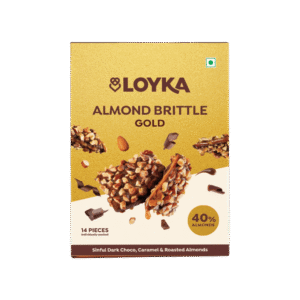 Loyka Almond Brittle Gold Dark Dark Chocolate Pack - 14 x 15 g