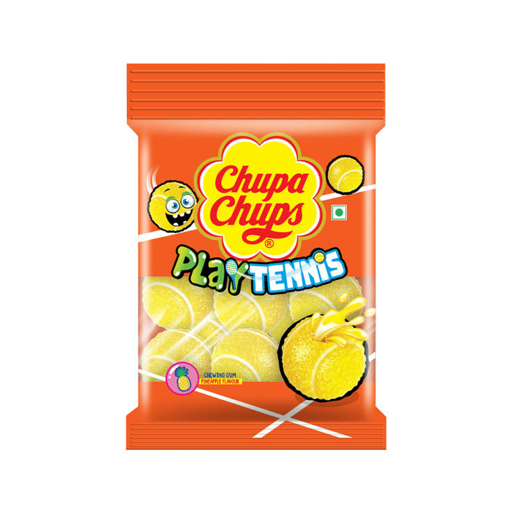 Chupa Chups Pineapple Flavour Tennis Ball Shaped Chewing Gum - 67.2 g