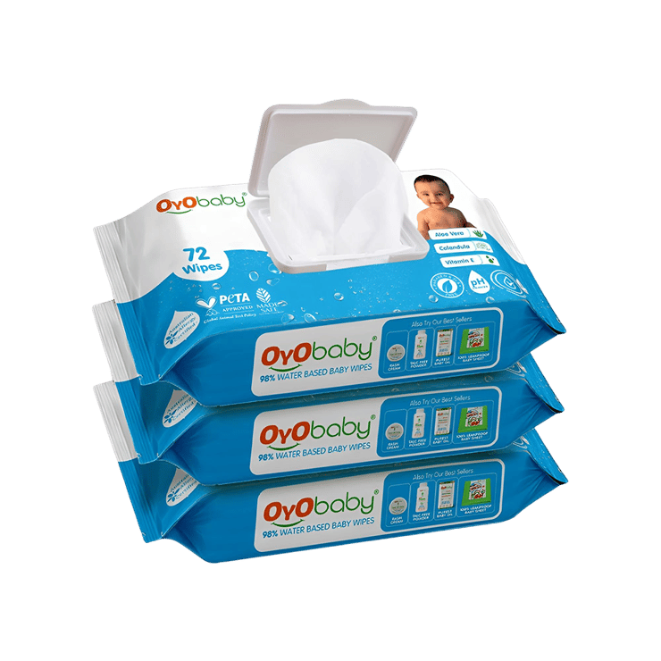 Oyo Baby Aloe Vera & Vitamin E Baby Wipes - Pack of 3