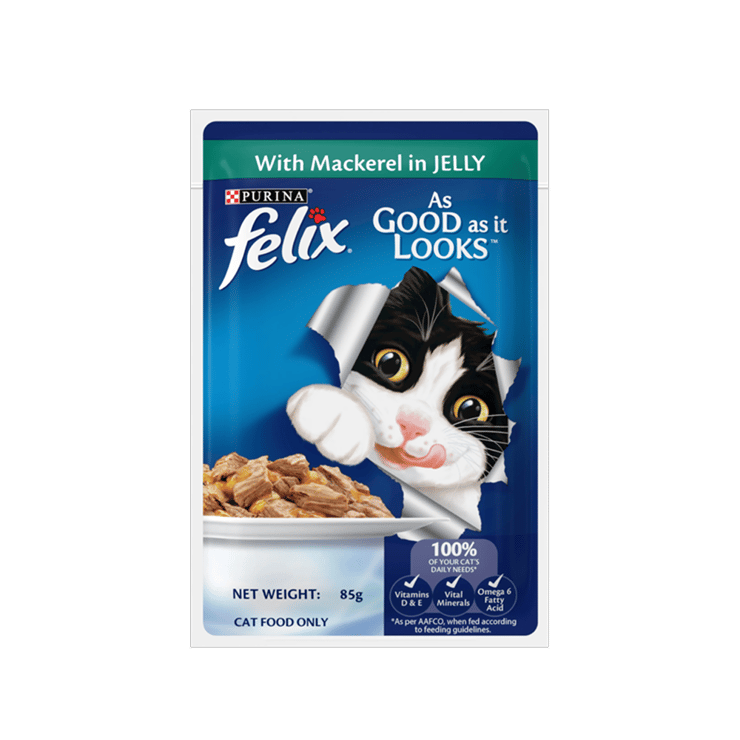 Felix Mackerel with Jelly Adult Wet Cat Food - 85 g