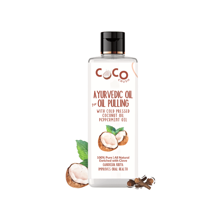 Coco Crush Ayurvedic Cold Pressed Coconut Oil for Oil Pulling - 200 ml