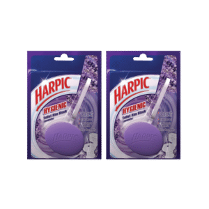Harpic Hygienic Toilet Cleaner Block (Lavender) - Pack of 2 - 2 x 26 g