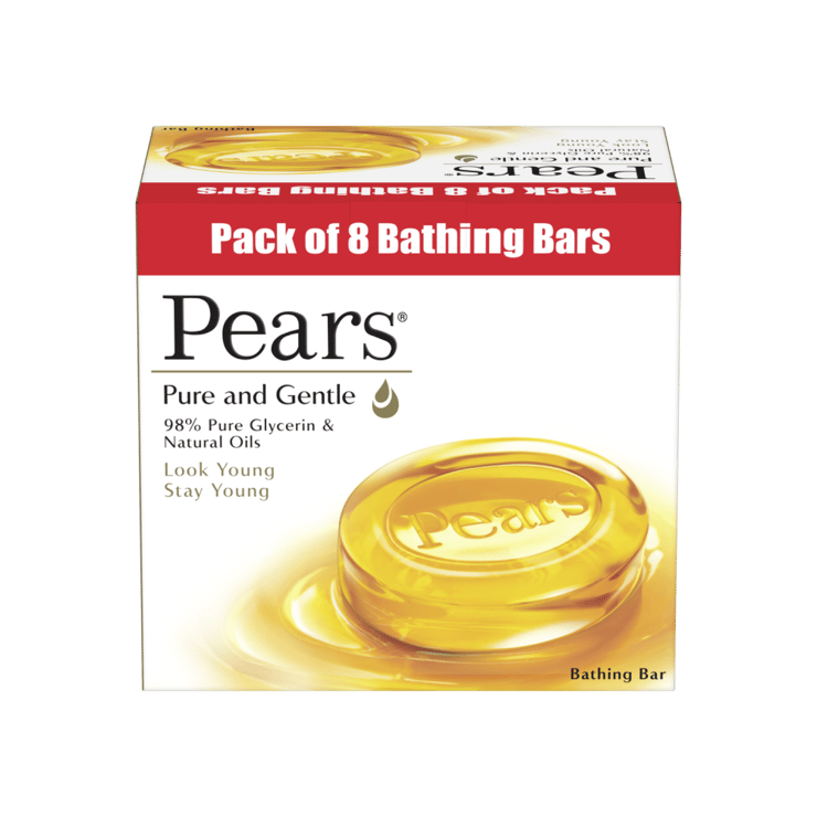 Pears Moisturising with Glycerine Pure & Gentle Soap - 8 x 125 g