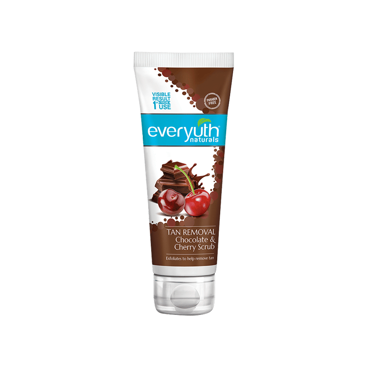 Everyuth Naturals Chocolate and Cherry Tan Removal Face & Body Scrub - 50 g
