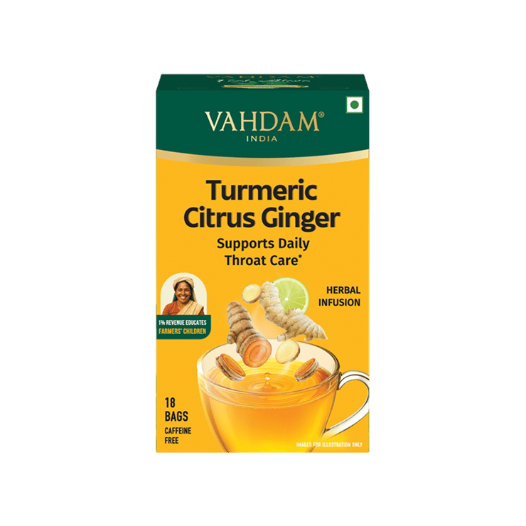 Vahdam Turmeric Citrus Ginger Tea Bags