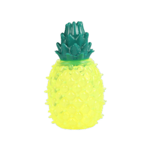 Super Pet Freezable Pineapple Cat Chew Toy for Summer (Yellow, Green) - 1 piece