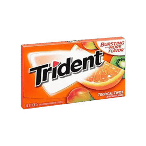 Trident Tropical Twist Chewing Gum (Sugar Free) - 14 pieces