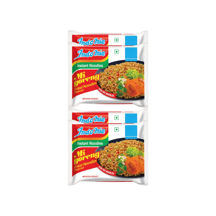 Indomie Mi Goreng Fried Instant Noodles - Pack of 2 - 2 x 80 g